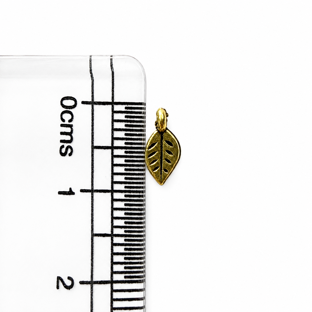 Leaf Rakhi Charm Metal Gold (CK048) - 15 Pcs