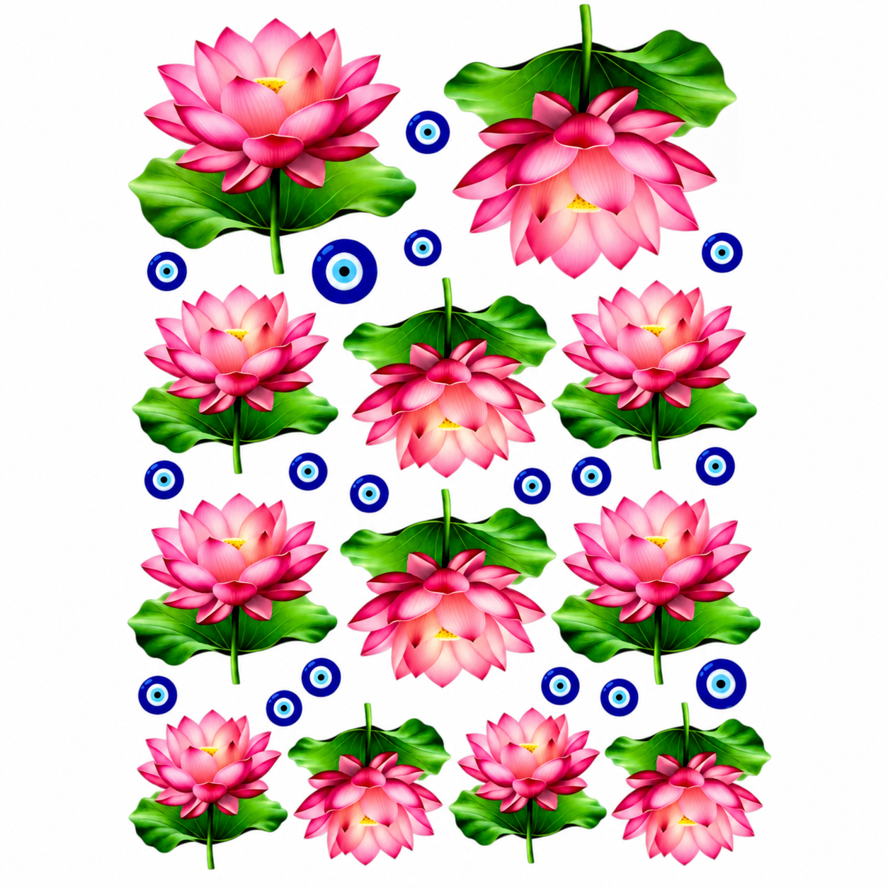 Pichwai Lotus UV DTF Sticker Sheet A6