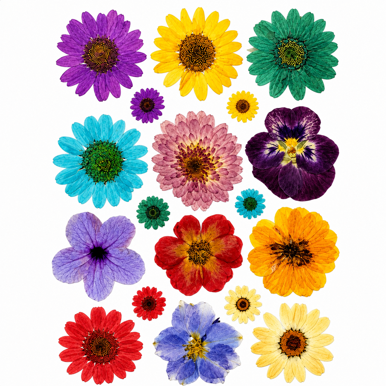 Flower MIX UV DTF Sticker Sheet A6 Type A