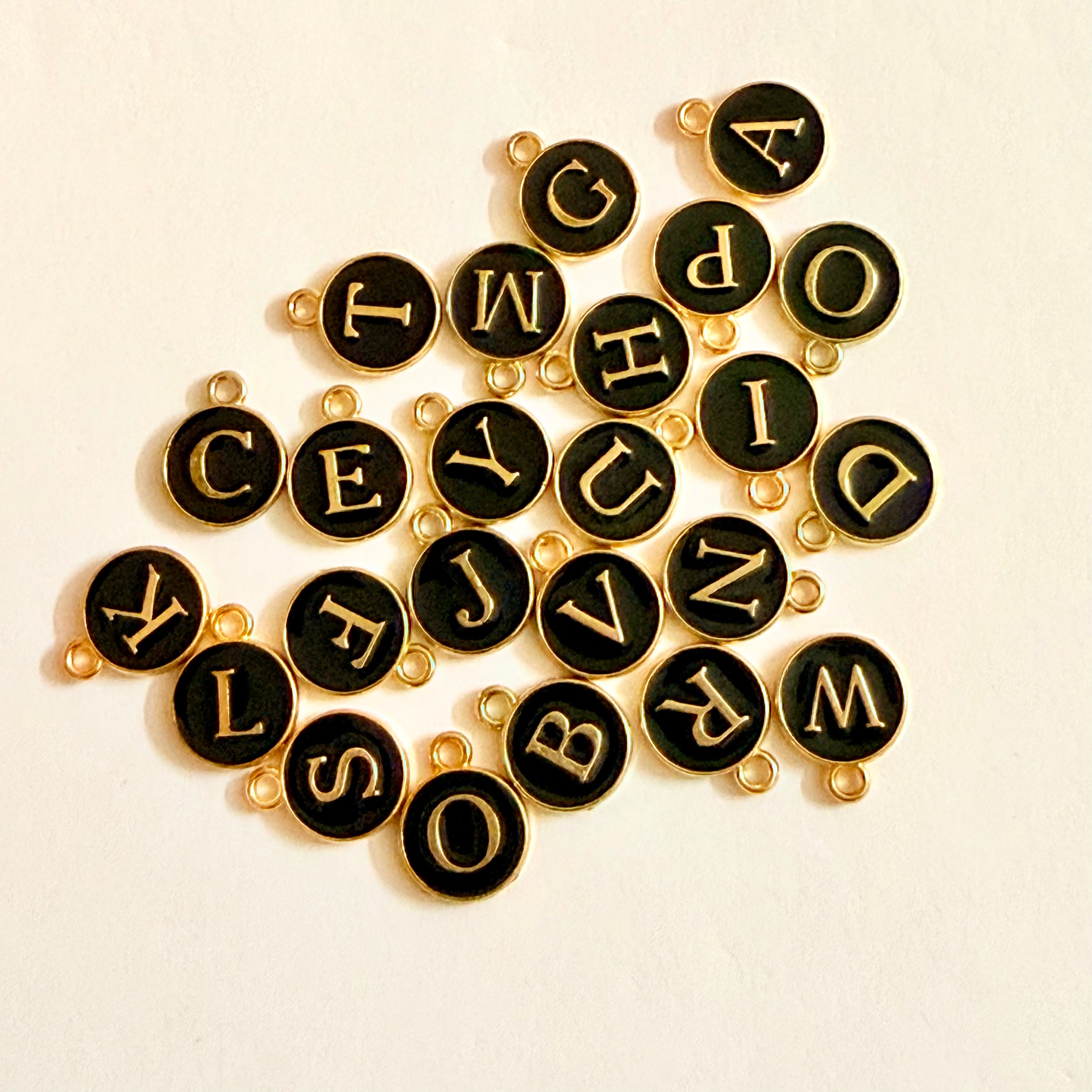 Black Alphabet Rakhi and Keychain Charm (CK031)
